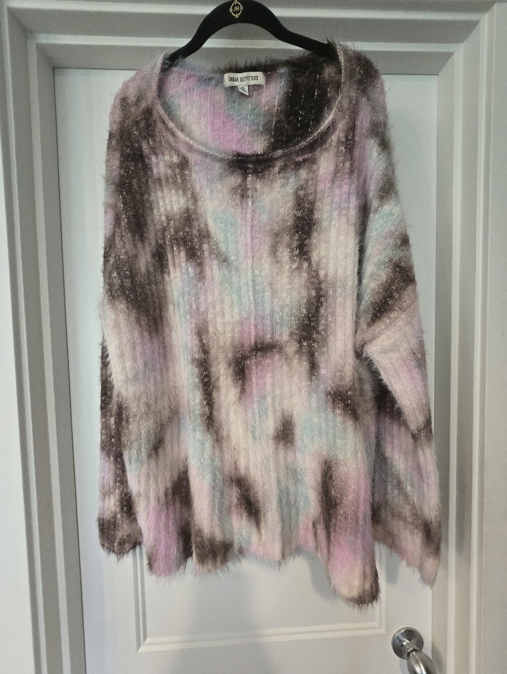 Urban Outfitters Pastel Tie-Dye Fuzzy Crewneck Sweater . Size XL